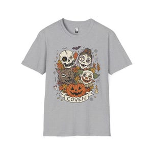 Vintage Halloween Shirt | Skull Werewolf T Shirt | Creepy Clown Witch Tee | Pumpkin Coven Graphic Tee | Retro Horror Tee | Unisex Gift image 11