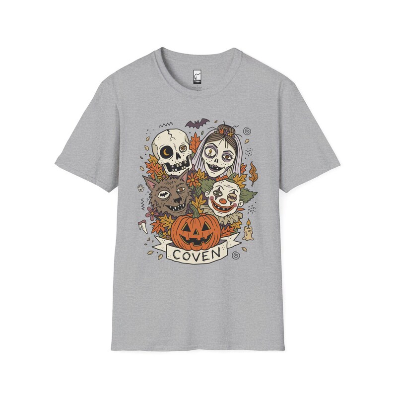 Vintage Halloween Shirt | Skull Werewolf T Shirt | Creepy Clown Witch Tee | Pumpkin Coven Graphic Tee | Retro Horror Tee | Unisex Gift image 11