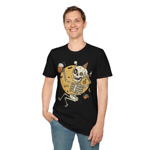 Funny Skeleton Shirt | Beer Drinking Tee | Halloween Party T Shirt | Spooky Humor Graphic Tee | Dancing Skeleton Tee | Unisex Gift image 18