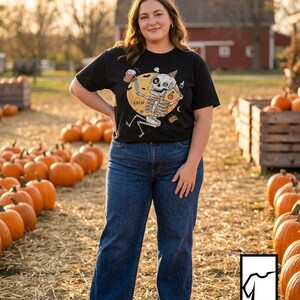 Funny Skeleton Shirt | Beer Drinking Tee | Halloween Party T Shirt | Spooky Humor Graphic Tee | Dancing Skeleton Tee | Unisex Gift