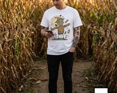 Unisex Scarecrow T-Shirt | Funny Halloween Print | Autumn Harvest Graphic Tee | Spooky Scarecrow T-Shirt