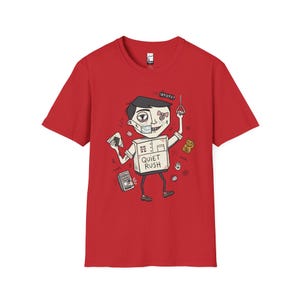 T-shirt Tokyo Vibes | Japans urbancore-shirt met graphic, Quiet Rush-illustratie Red