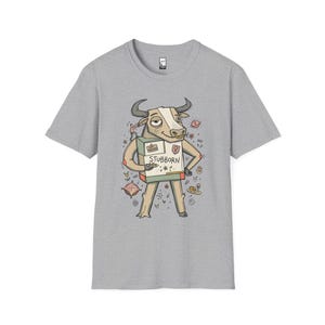 Maglietta Toro / Maglietta con grafica del Toro testardo dello zodiaco, maglietta unisex per gli amanti dell'astrologia Sport Grey
