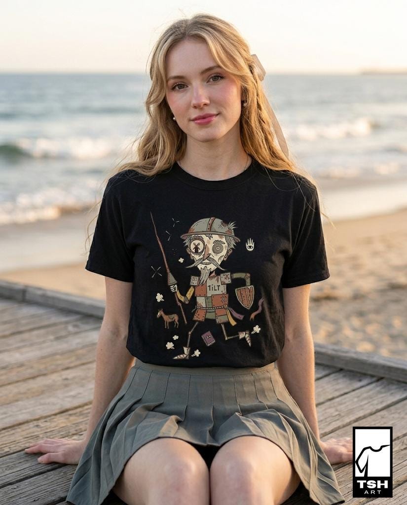 Spain T-Shirt | Funny Don Quixote Graphic Tee, Spanish Culture Unisex Shirt, Spain Gift for Her Him