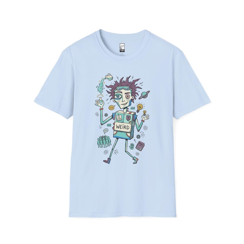 Koszulka z nadrukiem znaku zodiaku Wodnik | Ekscentryczny Wodnik, koszulka unisex z grafiką astrologiczną Light Blue