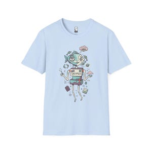 Camiseta de Piscis / Camiseta gráfica del zodíaco Soñador, Camiseta unisex de astrología, Regalo de cumpleaños Light Blue