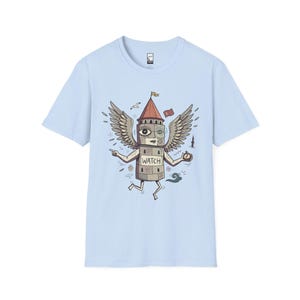 Istanbul T-Shirt | Funny Galata Tower Graphic Tee, Turkish Culture Unisex Shirt, Istanbul Gift Light Blue