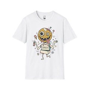 Crazy Drip Smiley T-Shirt | Weirdcore Streetwear Graphic Tee, Y2K Grunge Unisex Shirt White
