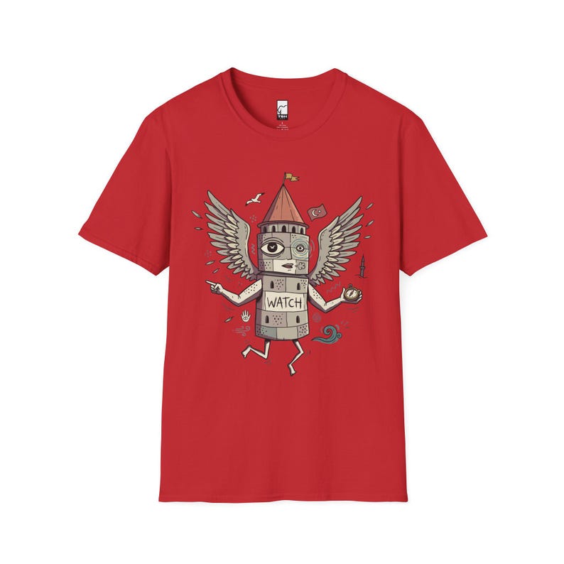 Istanbul T-Shirt | Funny Galata Tower Graphic Tee, Turkish Culture Unisex Shirt, Istanbul Gift Red