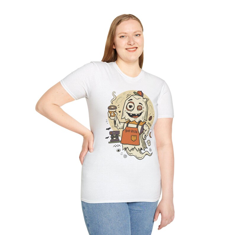 Halloween Ghost Coffee Shirt | Funny Barista Graphic Tee | Boo Rista T Shirt | Spooky Season Coffee Tee | Vintage Spooky Tee | Unisex Gift image 18