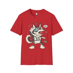 Husky Drama T-shirt | T-shirt grappige hond, uniseks shirt husky-moeder, cadeau Red