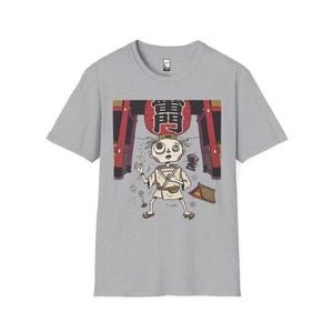 Tokyo Graphic Tee | Quirky Japanese Lantern Character Unisex Shirt Sport Grey