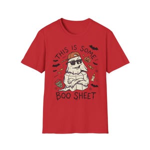 Camiseta divertida de fantasma de Halloween / Camiseta divertida de fantasma / Camiseta de fantasma genial / Camiseta con cita espeluznante y atrevida / Camiseta vintage de fantasma atrevida / Regalo unisex Red