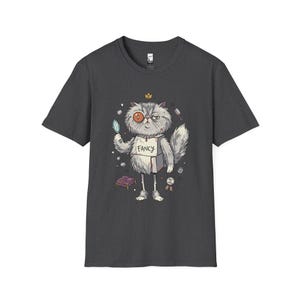 Persian Cat T-Shirt | Bougie Feline Graphic Tee, Cat Royalty Unisex Shirt Dark Heather