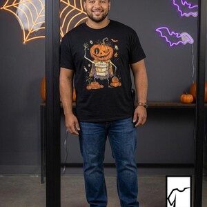 Unisex Pumpkin T-Shirt | Jack O Lantern Print | Fall Harvest Graphic Tee | Spooky Pumpkin T-Shirt