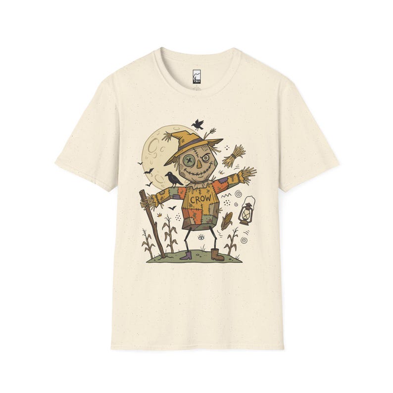 Unisex Scarecrow T-Shirt | Funny Halloween Print | Autumn Harvest Graphic Tee | Spooky Scarecrow T-Shirt image 5