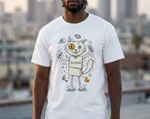Turkish Van Cat T-Shirt | Funny Swimming Cat Graphic Tee, Water Loving Cat Unisex Shirt, Cat Lover Gift