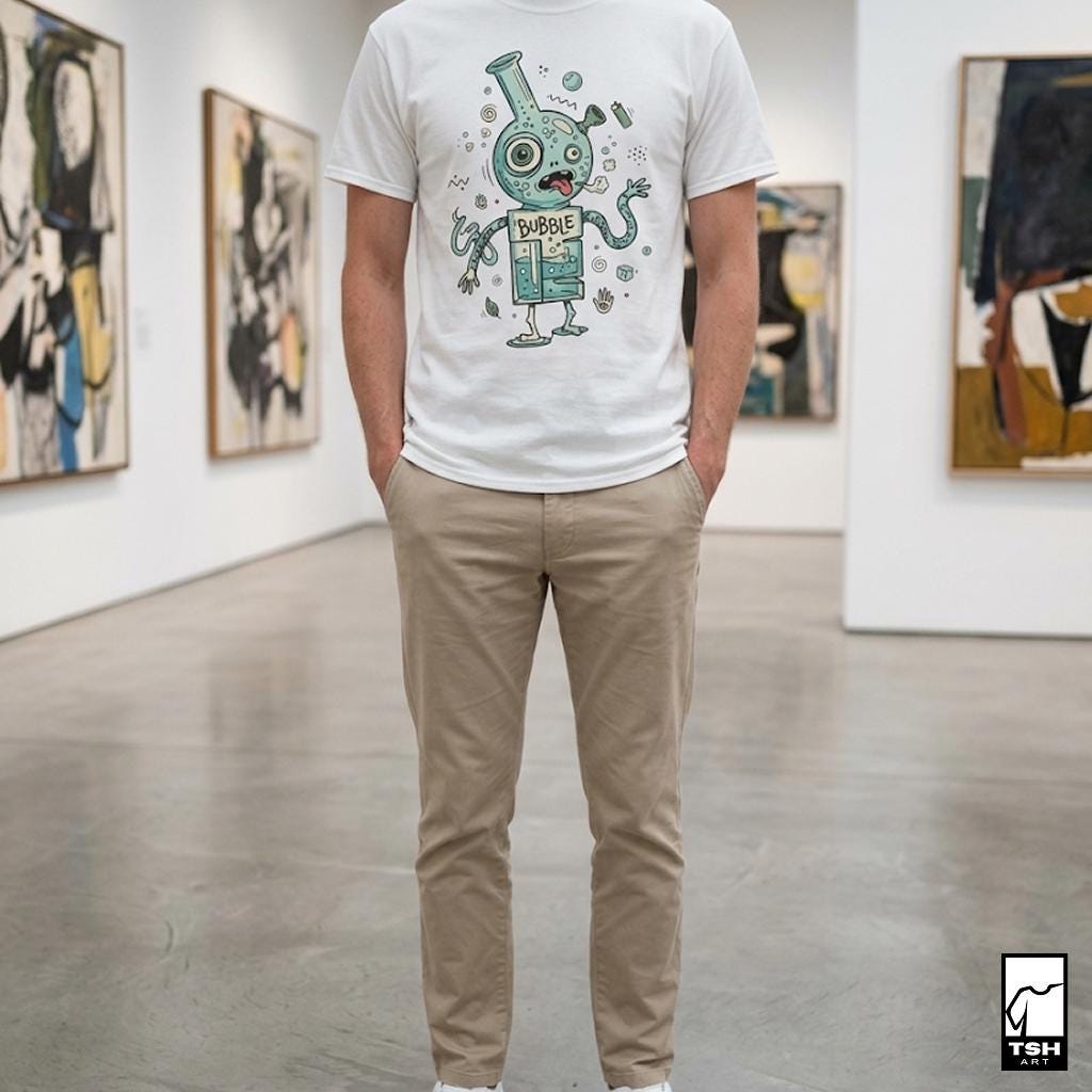 Bubble Stoner T-Shirt | Funny 420 Graphic Tee, Trippy Smoke Unisex Shirt, Stoner Lover Gift