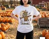 Unisex Scarecrow T-Shirt | Funny Halloween Print | Autumn Harvest Graphic Tee | Spooky Scarecrow T-Shirt
