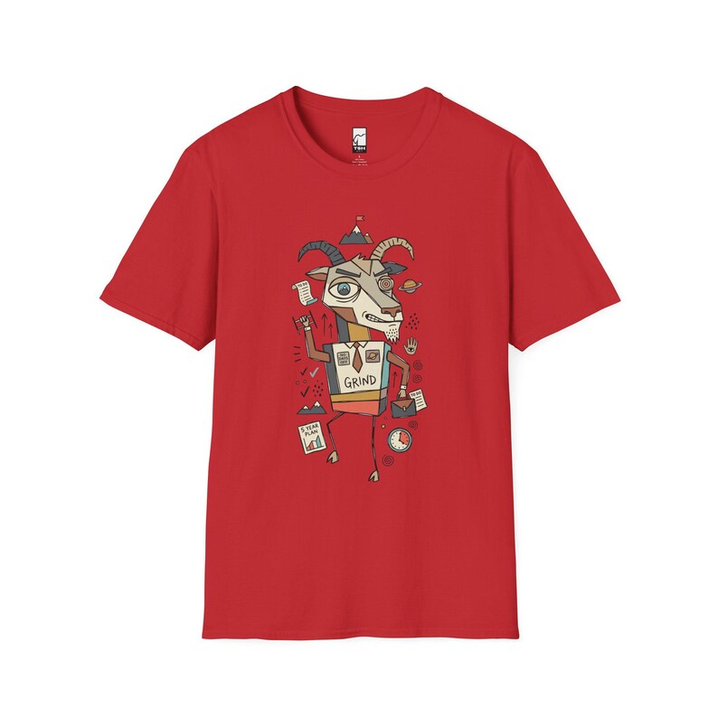 Capricorn T-Shirt | Funny Zodiac Graphic Tee, Grind Hustle Astrology Unisex Shirt, Capricorn Birthday Gift Red