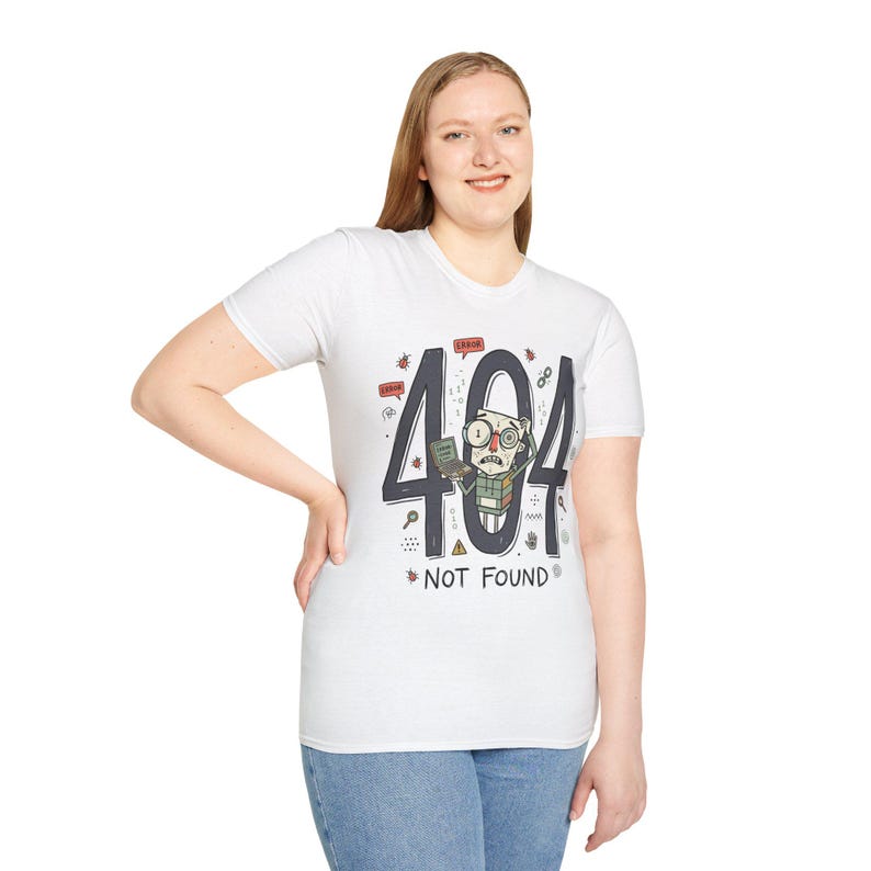 404 Not Found T-Shirt | Funny Developer Error Graphic Tee, Programmer Bug Unisex Shirt image 18