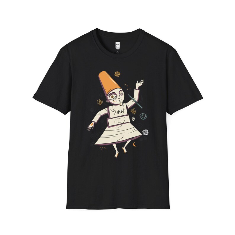 Istanbul Semazen T-Shirt | Sufi Whirling Dervish Graphic Tee, Turkish Culture Unisex Shirt, Istanbul Gift Black