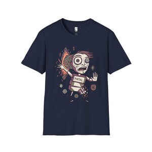 Psykedelisk T-shirt | DMT Portal Graphic Tee, Trippy Hyperspace Unisex-tröja, Helig geometri-present till honom Navy