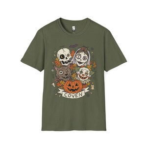 Vintage Halloween Shirt | Skull Werewolf T Shirt | Creepy Clown Witch Tee | Pumpkin Coven Graphic Tee | Retro Horror Tee | Unisex Gift image 14