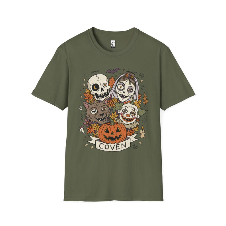 Vintage Halloween Shirt | Skull Werewolf T Shirt | Creepy Clown Witch Tee | Pumpkin Coven Graphic Tee | Retro Horror Tee | Unisex Gift image 14