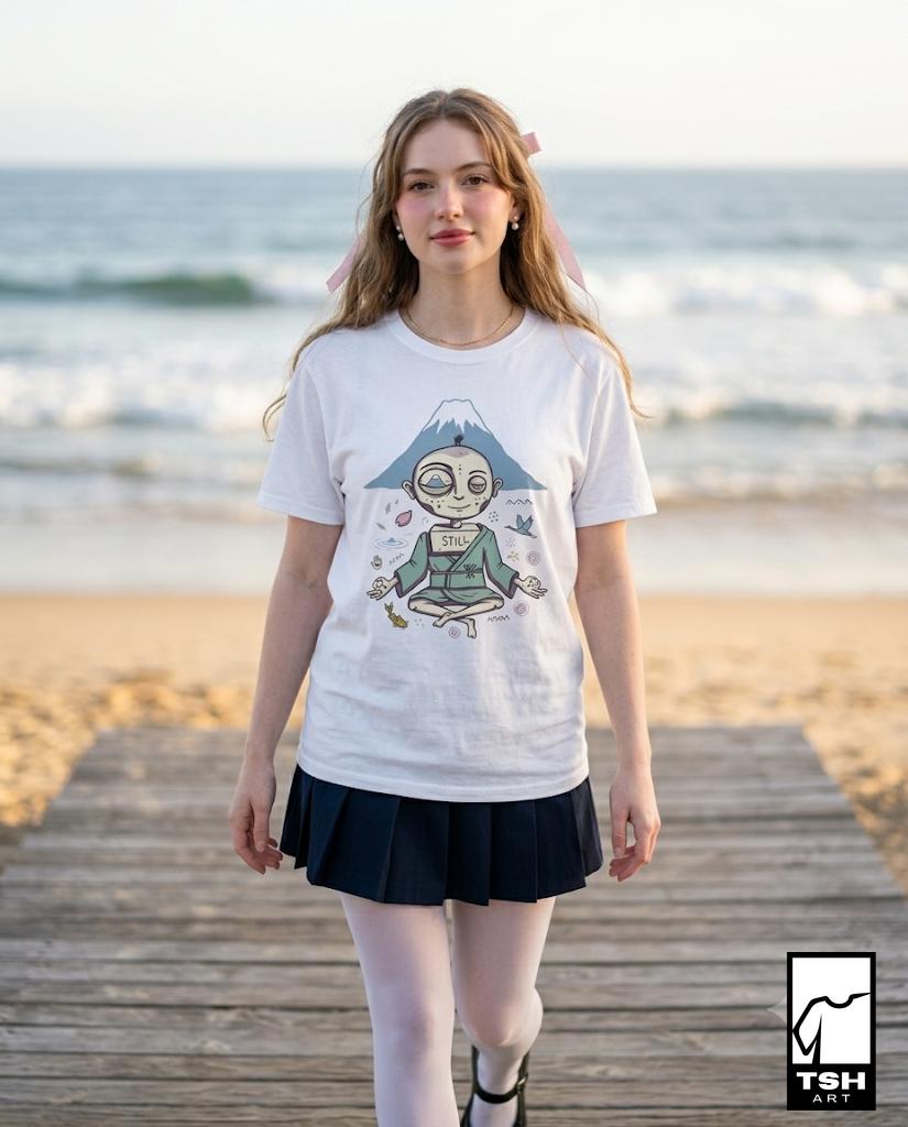 Japan T-Shirt | Funny Zen Meditation Graphic Tee, Mount Fuji Unisex Shirt, Japan Gift for Her Him