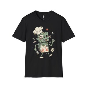 Koszulka Zombie Chef | Koszulka z grafiką Horror Cooking, odzież dla smakoszy na Halloween Black