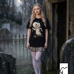 Unisex Ghost T-Shirt | Vintage Halloween Print | Spooky Graveyard Graphic Tee | Retro Ghost T-Shirt