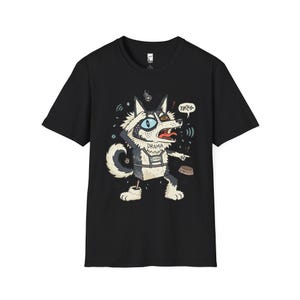 Husky Drama T-shirt | T-shirt grappige hond, uniseks shirt husky-moeder, cadeau Black
