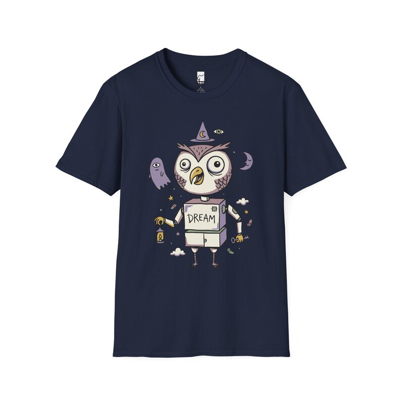 Dreamy Owl T-Shirt | Whimsigoth Graphic Tee, Mystical Unisex Shirt, Reader Gift Navy