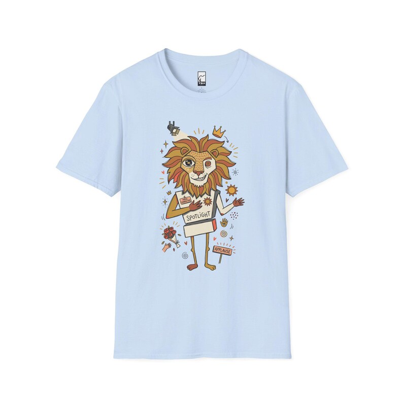Leo T-Shirt | Funny Zodiac Lion Graphic Tee, Main Character Astrology Unisex Shirt Light Blue