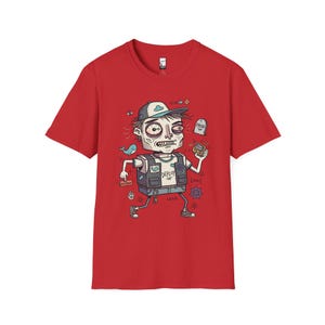 DevOps Engineer T-shirt | Rolig CI CD Deployment Graphic Tee, Sysadmin Coder T-shirt Red