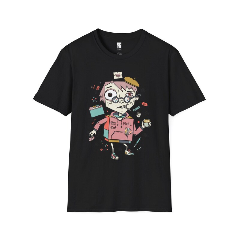 Camiseta para desarrollador frontend / Camiseta divertida con estampado CSS Flexbox, camiseta unisex para diseñador web Black