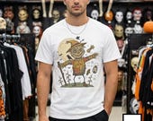 Unisex Scarecrow T-Shirt | Funny Halloween Print | Autumn Harvest Graphic Tee | Spooky Scarecrow T-Shirt