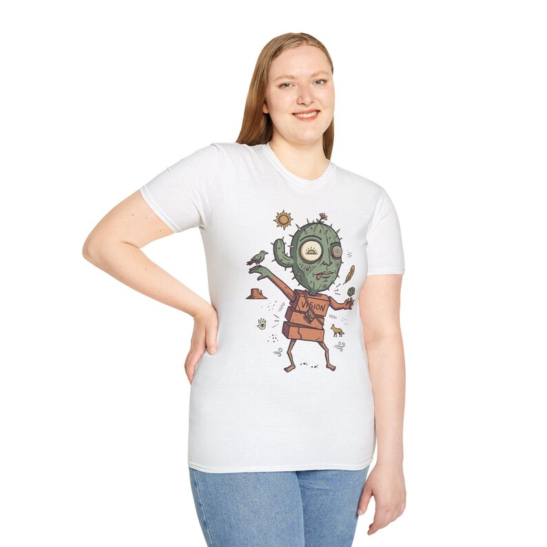 Psykedelisk kaktus-t-shirt | Desert Shaman Vision Quest grafisk t-shirt bild 18