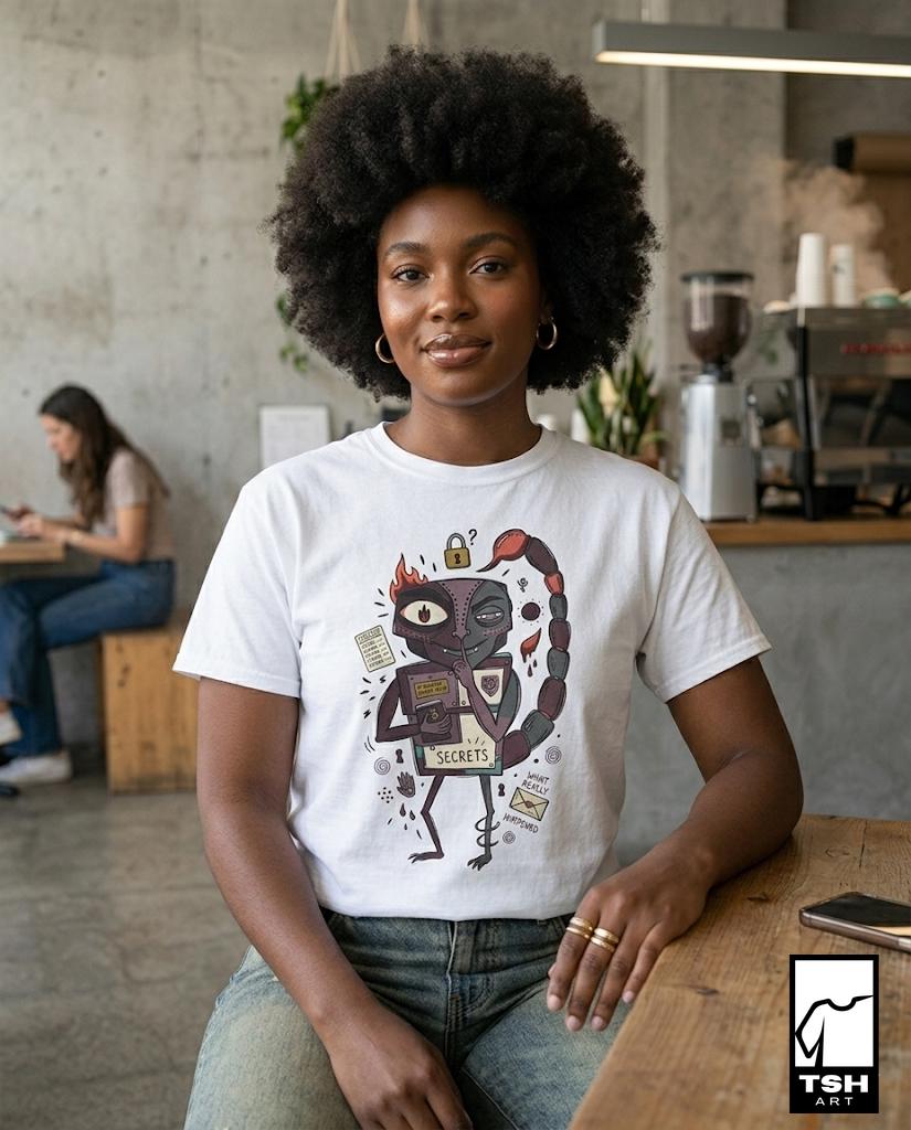 Scorpio T-Shirt | Funny Zodiac Graphic Tee, Mysterious Astrology Unisex Shirt, Scorpio Birthday Gift for Her Him