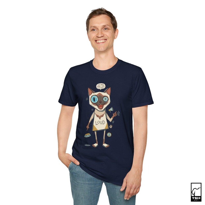 Loud Siamese Cat T-Shirt | Funny Talkative Cat Graphic Tee, 3 AM Meow Unisex Shirt, Cat Lover Mom Gift