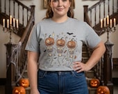 Dancing Pumpkin Skeletons T-Shirt | Halloween Jack-o'-Lanterns