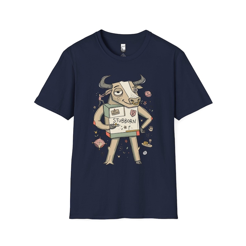 Maglietta Toro / Maglietta con grafica del Toro testardo dello zodiaco, maglietta unisex per gli amanti dell'astrologia Navy
