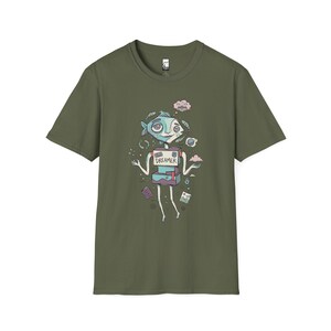 Camiseta de Piscis / Camiseta gráfica del zodíaco Soñador, Camiseta unisex de astrología, Regalo de cumpleaños Military Green