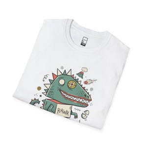 Funny RAWR T-Rex Shirt | Retro Dinosaur Graphic Tee, Kids Unisex Apparel image 15