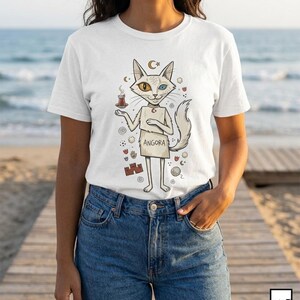 Turkish Angora Cat T-Shirt | Ankara Cat Graphic Tee, Cute Turkey Culture Unisex Shirt, Cat Lover Turkish Gift