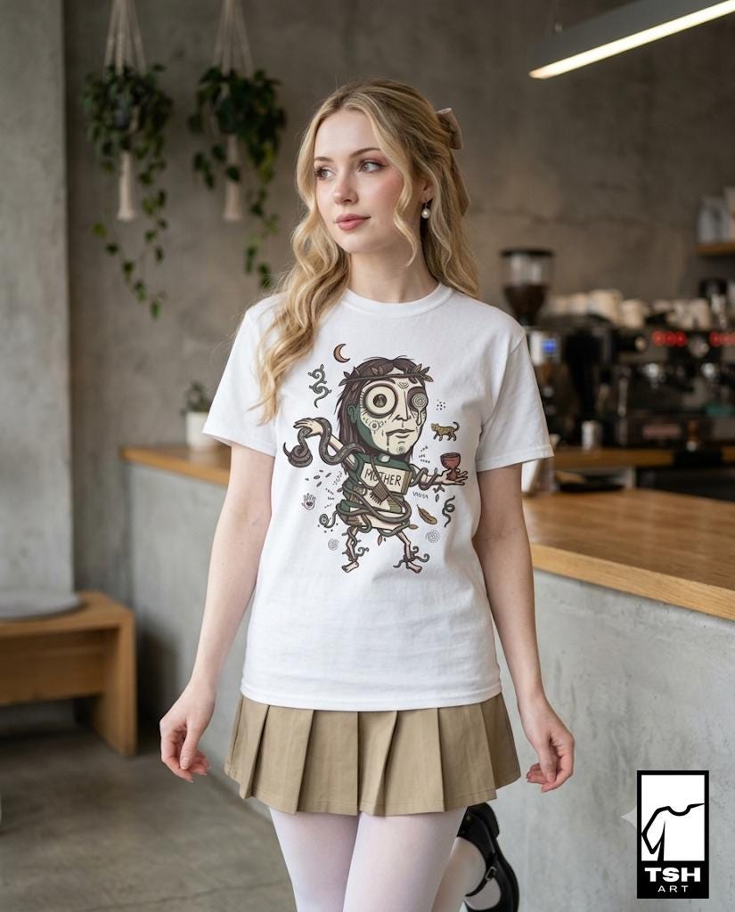 Psychedelic T-Shirt | Ayahuasca Mother Graphic Tee, Shaman Spiritual Unisex Shirt, Trippy Gift for Her Him