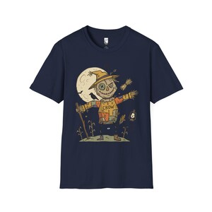 Unisex Scarecrow T-Shirt | Funny Halloween Print | Autumn Harvest Graphic Tee | Spooky Scarecrow T-Shirt image 10