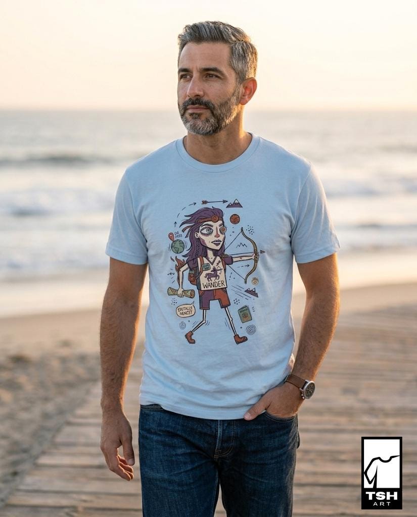 Sagittarius T-Shirt | Funny Zodiac Graphic Tee, Wanderlust Astrology Unisex Shirt, Sagittarius Birthday Gift