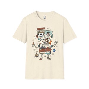 Istanbul Bosphorus Cat Tea Graphic Tee | Turkish Street Cat Unisex Shirt Natural